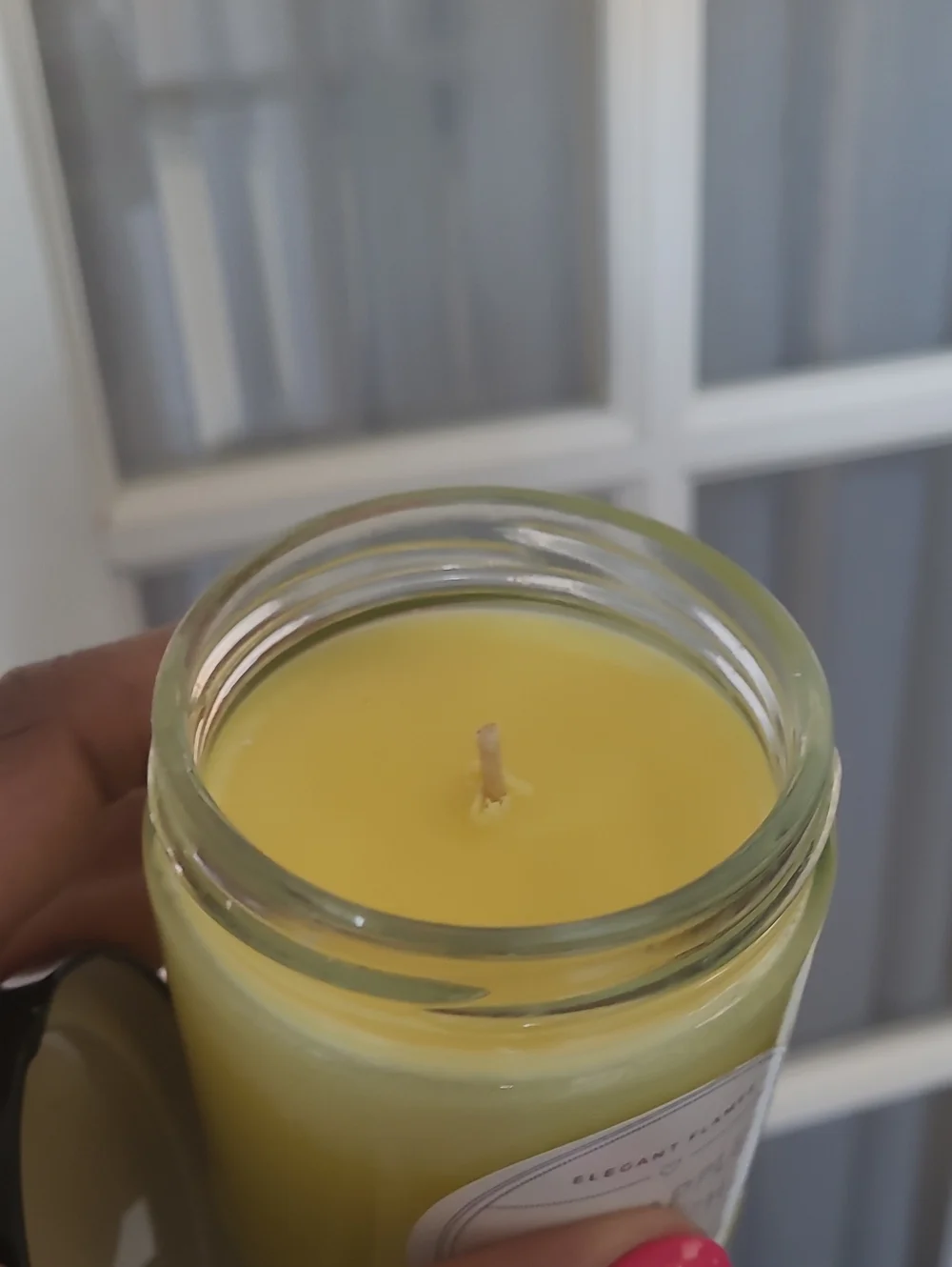 Elegant Flamez Pineapple Crunch Jar Candle - Yellow